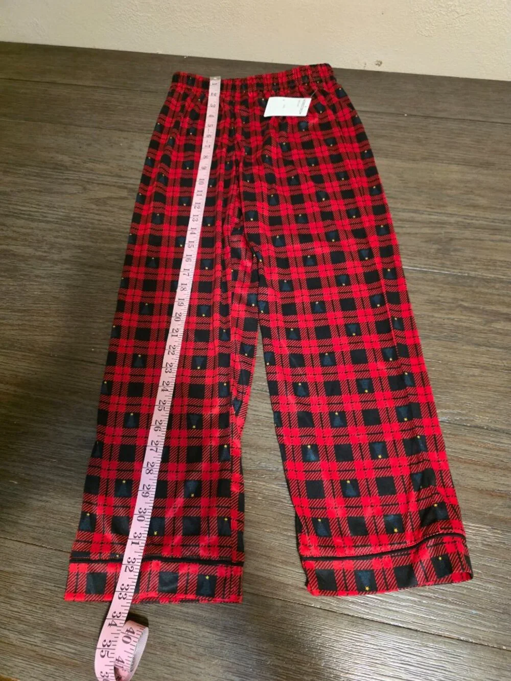 Jaclyn Girls Buffalo Check Christmas Tree Pajama Set NWT Size 10